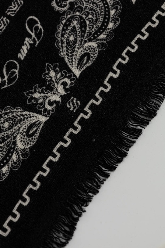Кашмирен тънък шал FROM FUTURE AFO03309 черен AW25