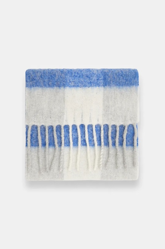 WRSTBHVR szalik z domieszką wełny Rania U9725AL.3042 niebieski AW25