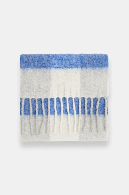 WRSTBHVR szalik z domieszką wełny Rania U9725AL.3042 niebieski AW25