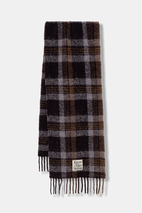 Šal s dodatkom vune United Colors of Benetton Planet friendly bordo 62QJDU027