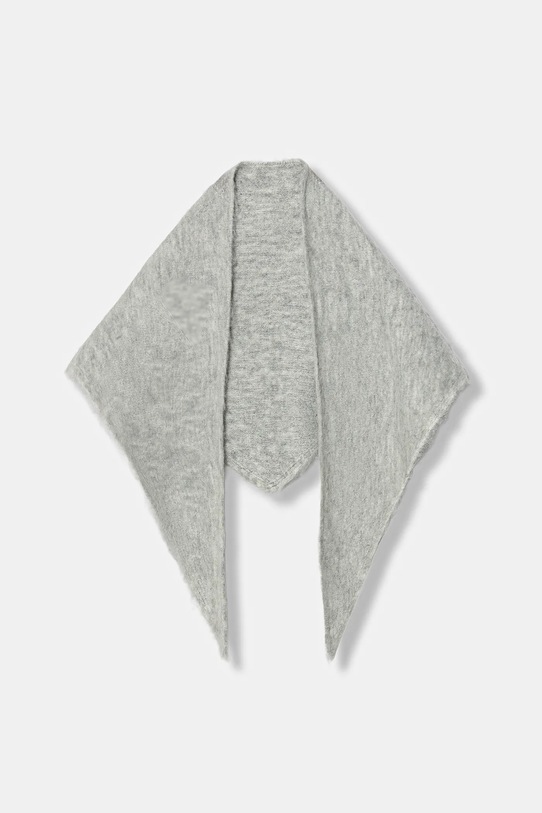 Шал с вълна United Colors of Benetton трикотаж сив 6QZPDU020