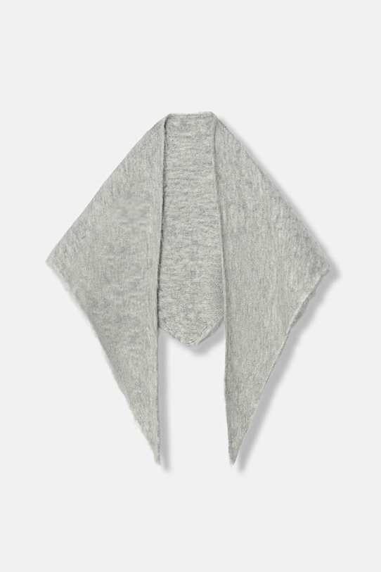 Шал с вълна United Colors of Benetton трикотаж сив 6QZPDU020