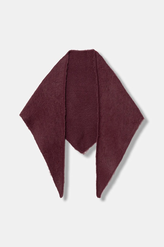 Шал с вълна United Colors of Benetton трикотаж бордо 6QZPDU020
