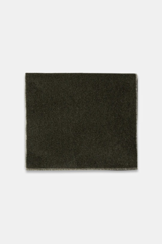 Maison Kitsuné szalik z dodatkiem wełny Handwriting PM06202WB0038 zielony AW25