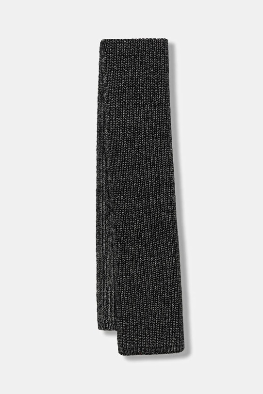 Sisley szalik z dodatkiem wełny dzianina czarny 1H5BLU00Z