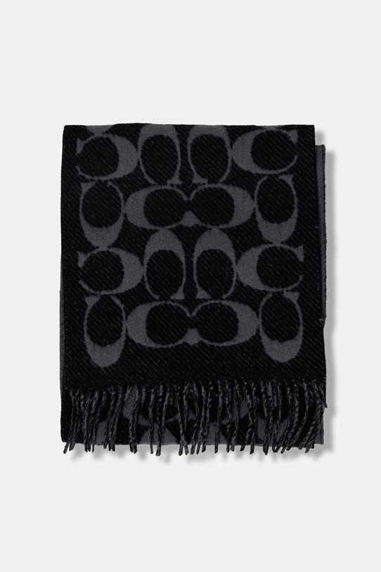 Coach szalik wełniany 29COWC540671 czarny AW25