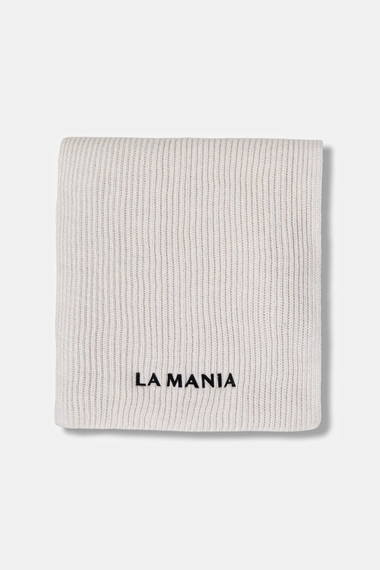 La Mania szalik wełniany MAEVE MERINOWOOL beżowy AW25