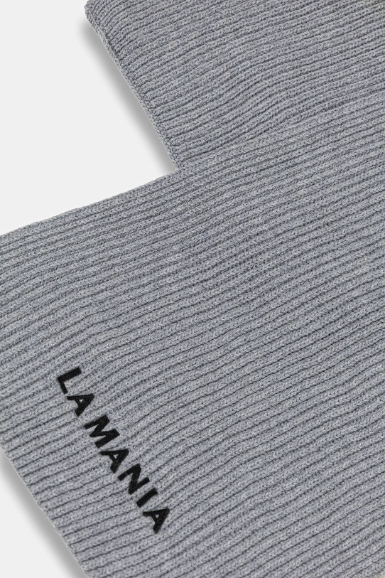 Akcesoria La Mania szalik wełniany MERINOWOOL MERINOWOOL szary