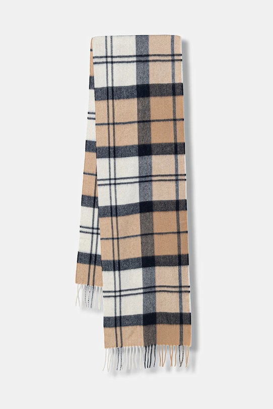 Barbour szalik kaszmirowy tkanina beżowy LSC0479