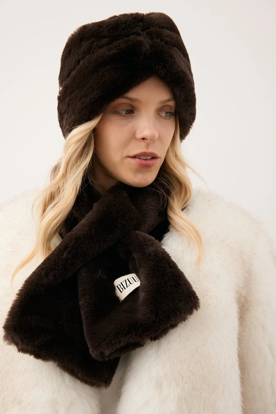 Шарф Bizuu FLUFFY FLUFFY.BRAZOWY коричневий AW25