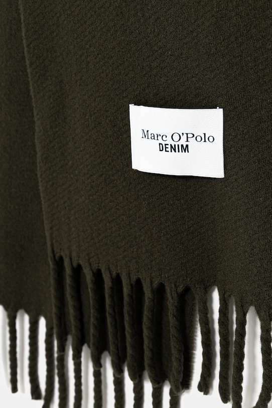 Marc O'Polo szalik wełniany 5000007136 zielony AW25