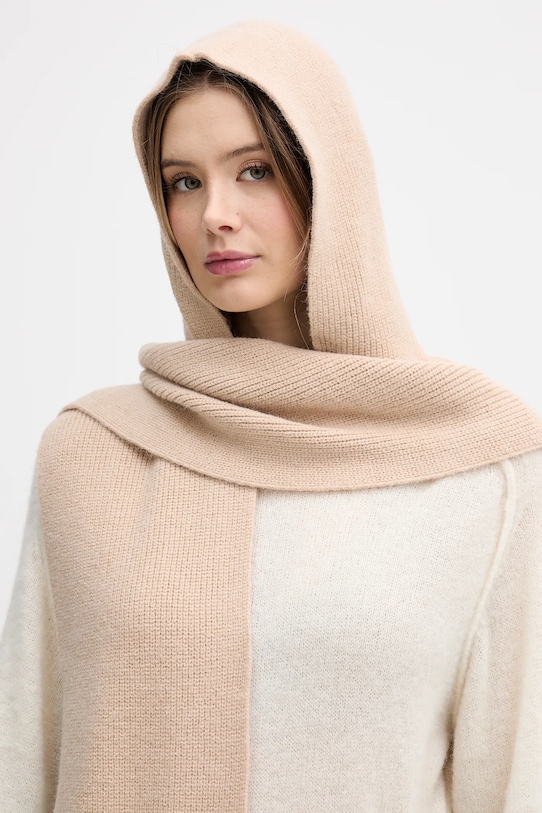 Akcesoria Pedro del Hierro szalik z kapturem 4962472 beżowy