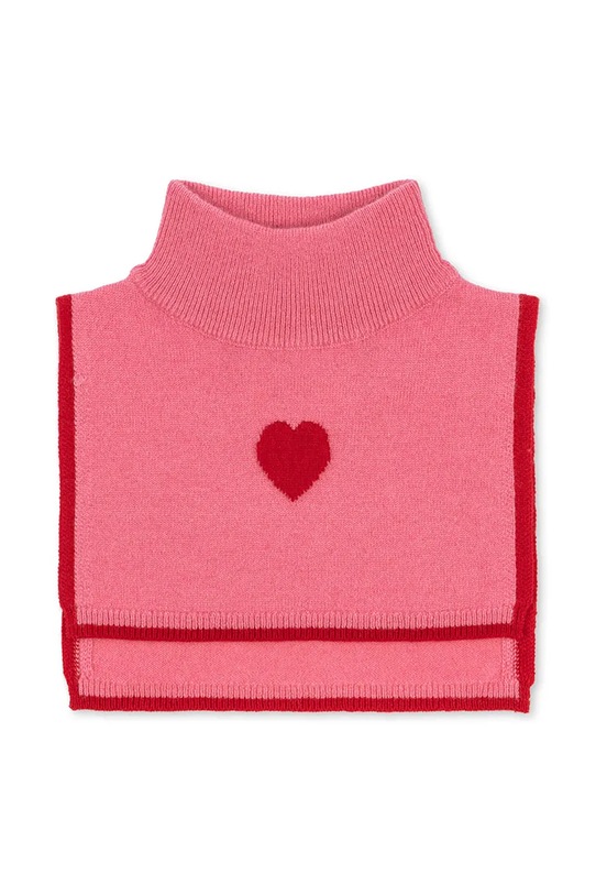 Konges Sløjd komin wełniany dziecięcy COLLETTE NECKWARMER średniej grubości różowy KS103461.9BYA