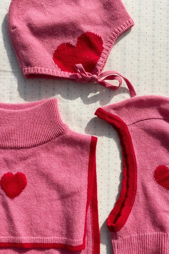 Konges Sløjd komin wełniany dziecięcy COLLETTE NECKWARMER KS103461.9BYA różowy