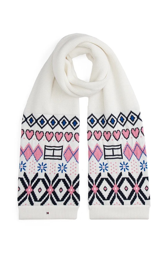 Tommy Hilfiger szalik bawełniany dziecięcy KG0KG09041.9BYA biały AW25