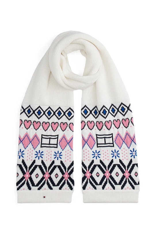 Детский хлопковый шарф Tommy Hilfiger KG0KG09041.9BYA белый AW25