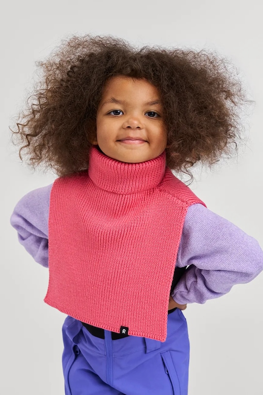 Reima komin z dodatkiem wełny dziecięcy Kaulain średniej grubości różowy 5300235B.9BYA