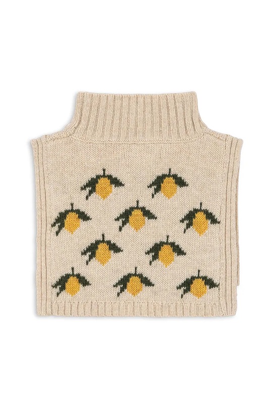 Konges Sløjd komin z dodatkiem wełny dziecięcy BELOU LEMON KNIT NECKWARMER. KS101425.9BYA beżowy AW25