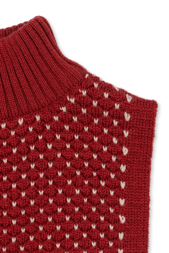 Detská vlnená šatka Konges Sløjd STRAWBERRY NECKWARMER KS103539.9BYA červená AW25