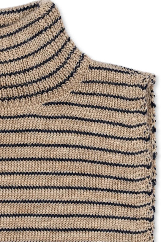 Chłopiec Konges Sløjd komin wełniany dziecięcy LOULI NECKWARMER KS103501.9BYA beżowy