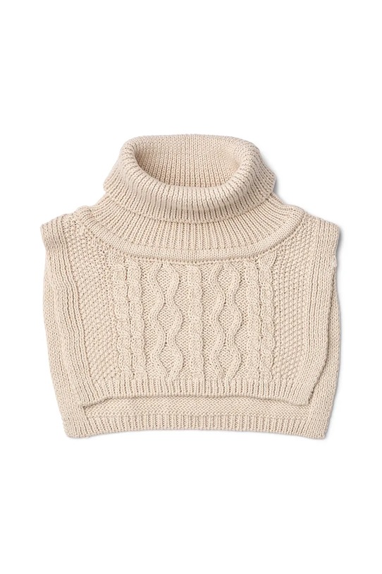 Dječji cjevasti šal Liewood Meack Neckwarmer w. Cables LW20201.9BYA bež AW25