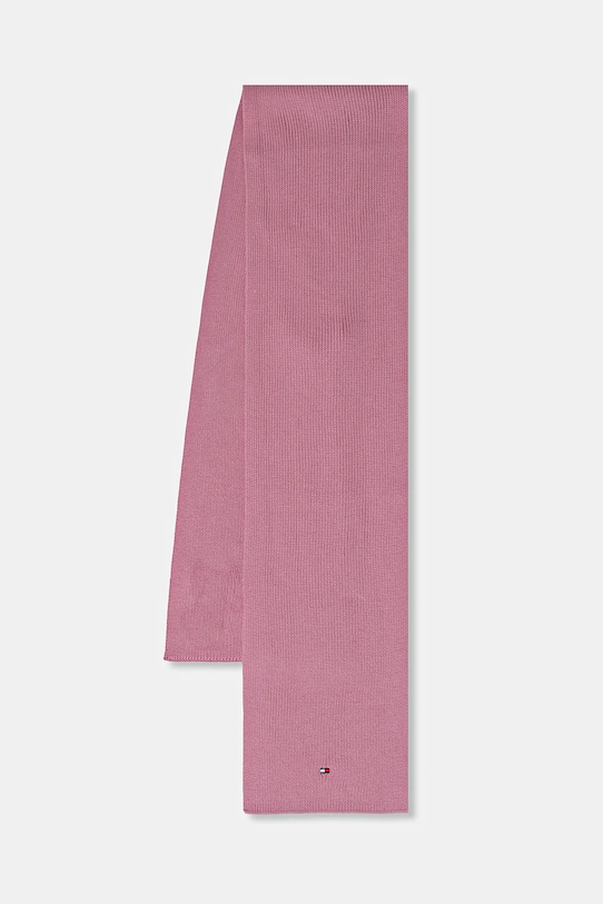 Tommy Hilfiger szalik dziecięcy bawełna różowy AU0AU01566.9BYA