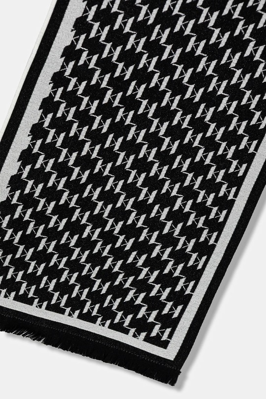 Karl Lagerfeld szalik z dodatkiem wełny 554135.805001 czarny AW25