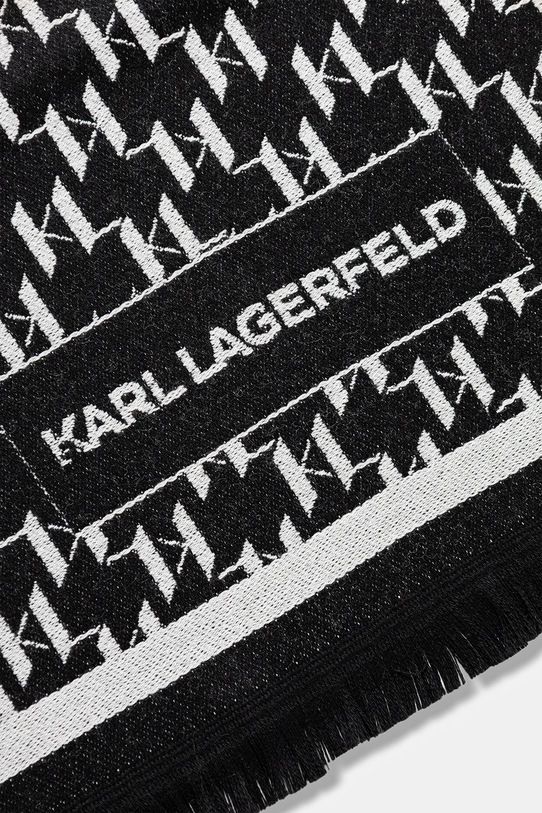 Akcesoria Karl Lagerfeld szalik z dodatkiem wełny 554135.805001 czarny