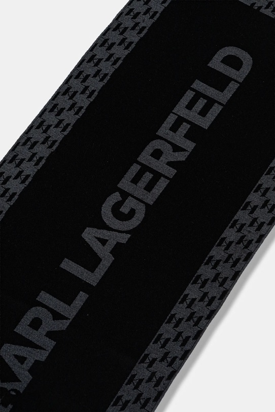 Karl Lagerfeld szalik z dodatkiem wełny 554136.805001 czarny AW25
