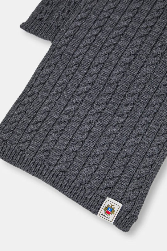 Akcesoria Bally szalik wełniany MSC03G szary