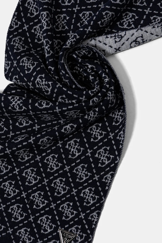 Akcesoria Guess szalik z domieszką wełny 4G M5BZ19.Z0442 granatowy