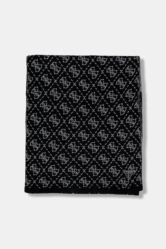 Guess fular din amestec de lână 4G M5BZ19.Z0442 negru AW25