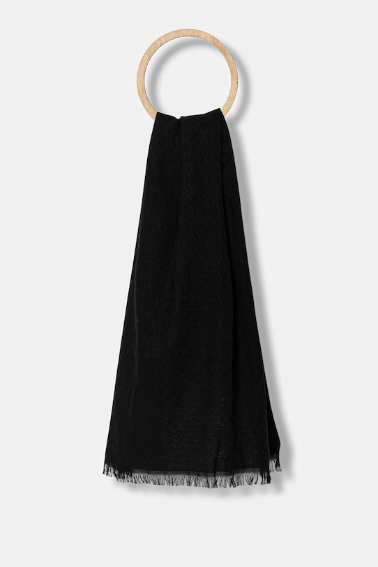 Armani Exchange sciarpa a maglia fine nero XM002019.AF19835