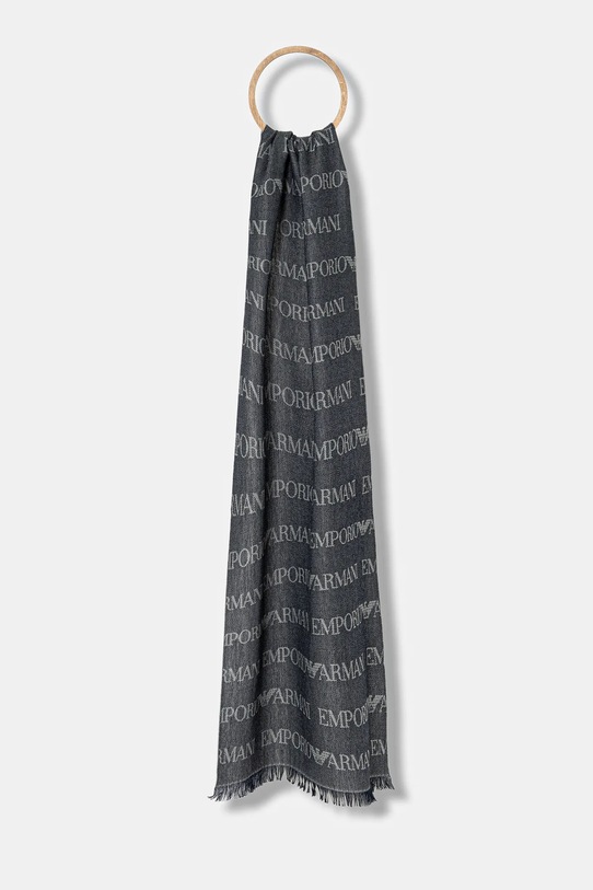 Emporio Armani szalik z dodatkiem wełny pozostałe granatowy EM004238.AF21541