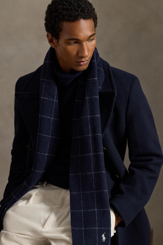 Akcesoria Polo Ralph Lauren szalik 449863392 granatowy