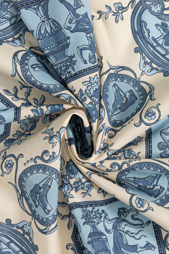 Аксессуары Хлопковый платок на шею Drôle de Monsieur Le Foulard Patineur I.BA019.CO128 бежевый
