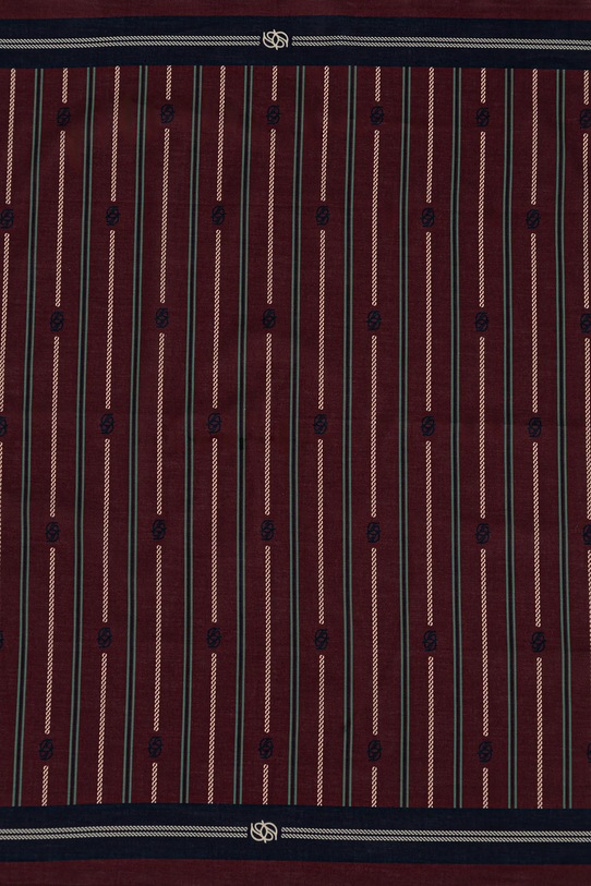 Хлопковый платок на шею Drôle de Monsieur Le Foulard Rayure Monogramme I.BA021.CO128 красный AW25