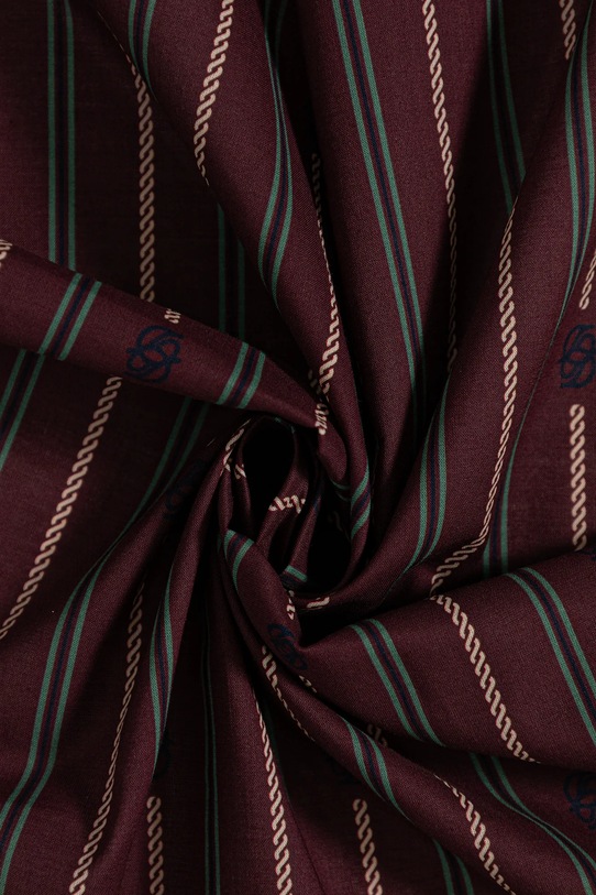 Аксессуары Хлопковый платок на шею Drôle de Monsieur Le Foulard Rayure Monogramme I.BA021.CO128 красный