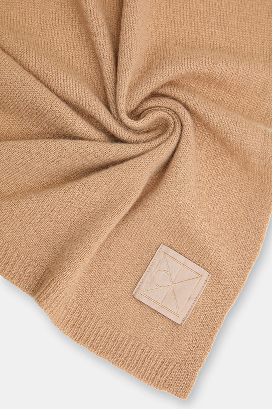 Akcesoria Calvin Klein szalik kaszmirowy LV04D8014G brązowy