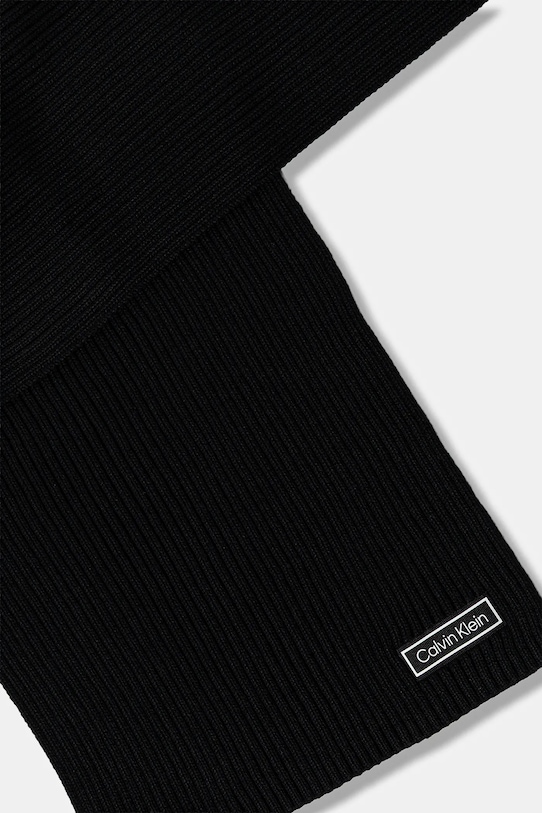 Μαντήλι από μείγμα μαλλιού Calvin Klein LV04D8055G μαύρο AW25
