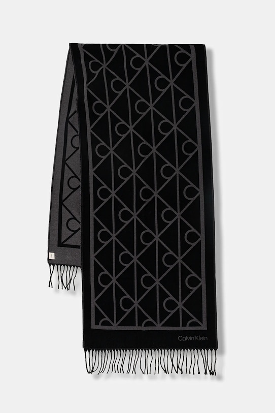Šál Calvin Klein tenká čierna LV04D8061G