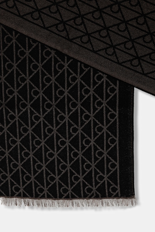 Vlněná šála Calvin Klein LV04D8064G hnědá AW25