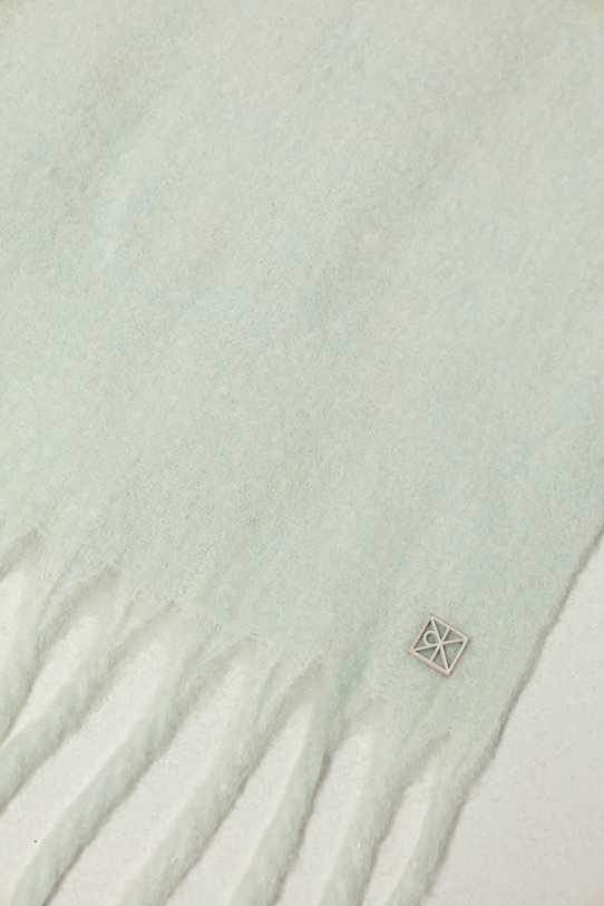 Akcesoria Calvin Klein szalik z dodatkiem wełny LV04D8069G zielony