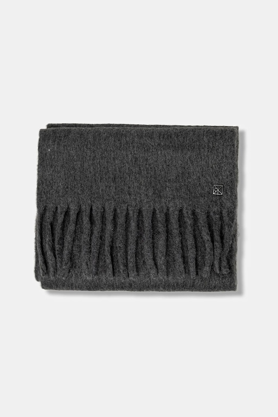 Calvin Klein szalik z dodatkiem wełny LV04D8069G szary AW25