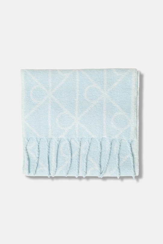 Calvin Klein szalik z dodatkiem wełny LV04D8072G niebieski AW25