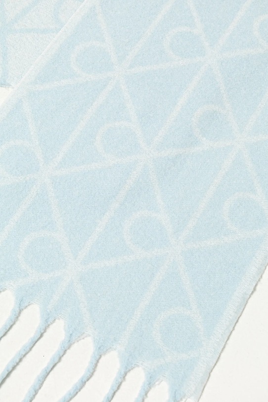 Akcesoria Calvin Klein szalik z dodatkiem wełny LV04D8072G niebieski