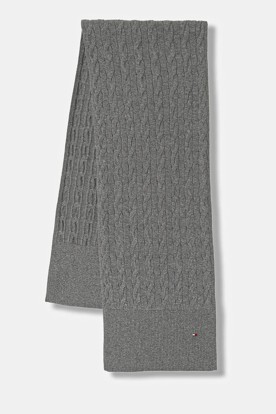 Шарф з додаванням вовни Tommy Hilfiger середньої щільності сірий AM0AM13596