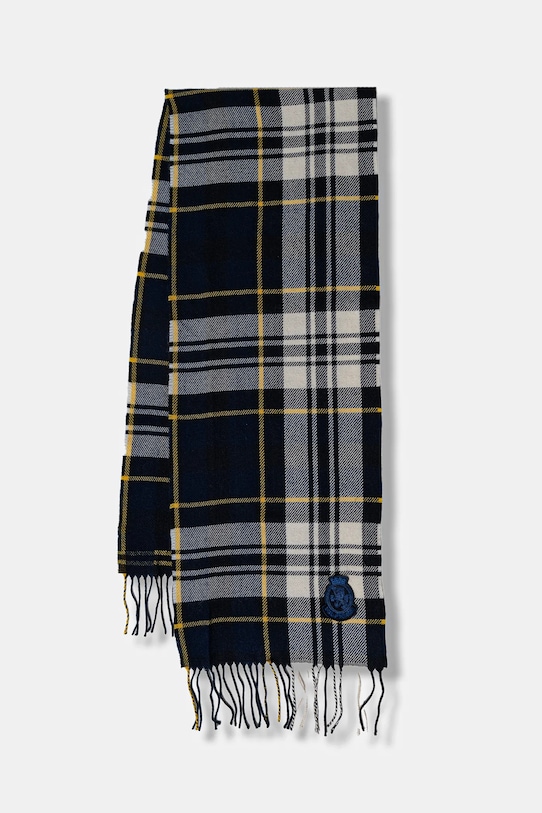 Tommy Hilfiger szalik wełniany wełna granatowy AM0AM13599