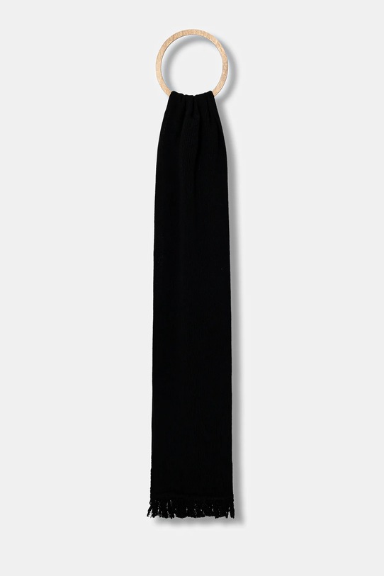 MM6 Maison Margiela szalik z wełną średniej grubości czarny SH2TE0004.M13168.900S