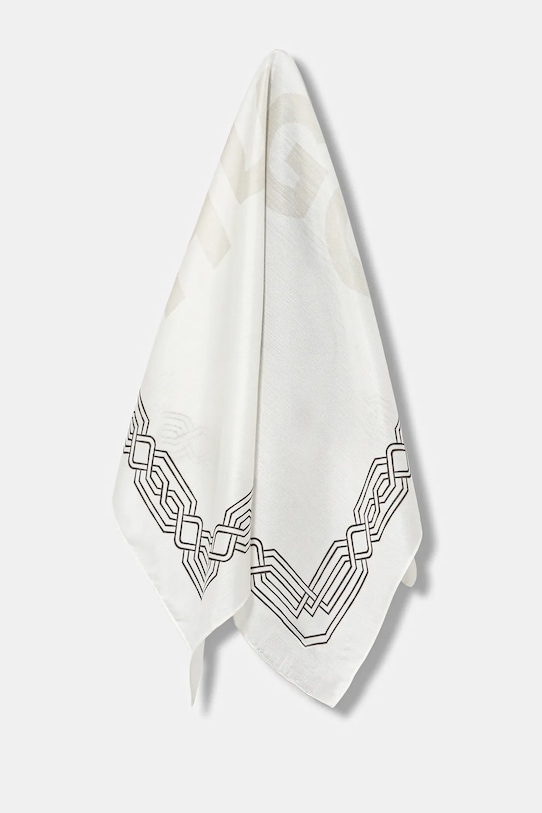 Šatka s prímesou hodvábu HUGO tenká béžová 50552642